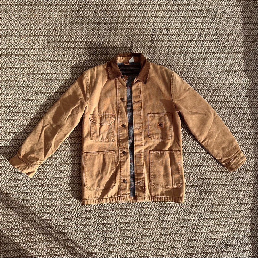 Vintage Big Ben Chore Coat Barn Jacket Corduroy Collar by Wrangler